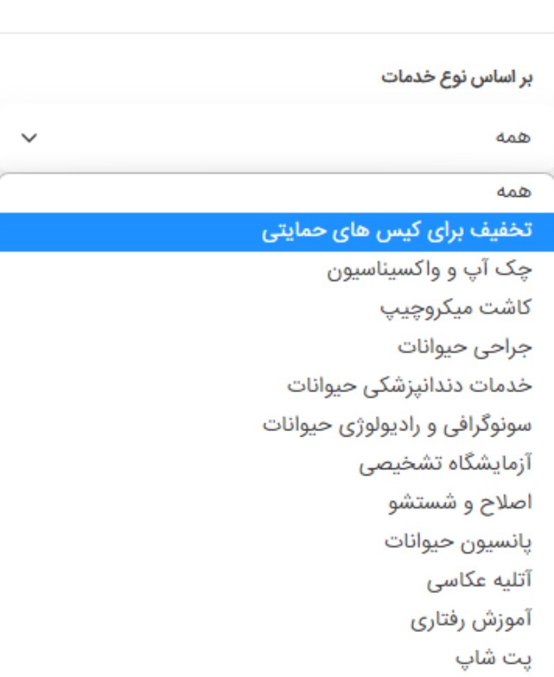 لیست مراکز تخفیف برای کیس های حمایتی حیوانات | پت لینک 