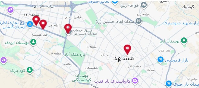 کلینیک های دامپزشکی شبانه روزی مشهد با اطلاعات صحیح و کامل آدرس، شماره تلفن، لوکیشن و...