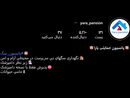 پانسیون یارا رشت، پانسیون حمایتی رشت، حامی حیوانات