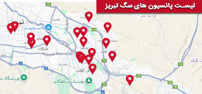 لیست کامل مراکز پانسیون سگ در تبریز| پانسیون حیوانات تبریز