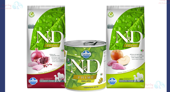 غذای خشک سگ فارمینا | انواع برند غذای خشک سگ