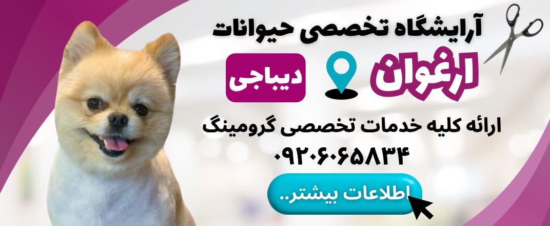 مرکز شستشو و آرایشگاه حیوانات خانگی ارغوان در دیباجی